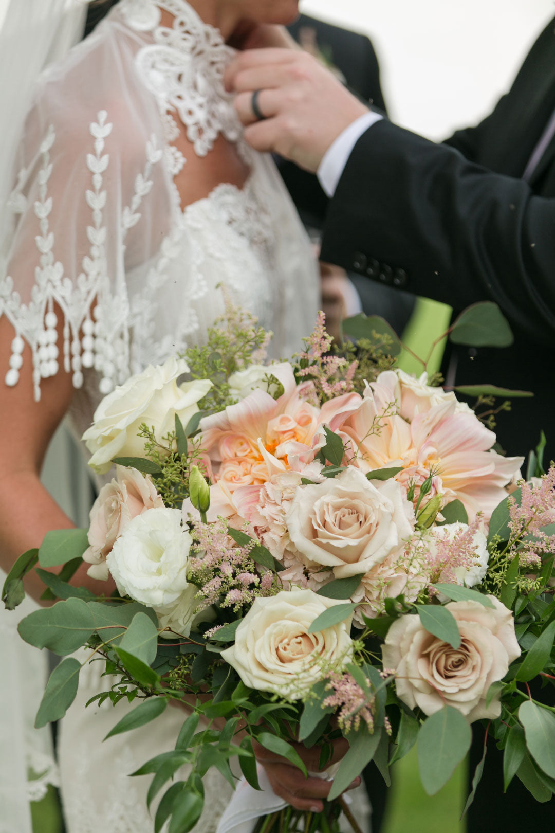 Bridal Florals Wedding bouquet and Vicky Caplet