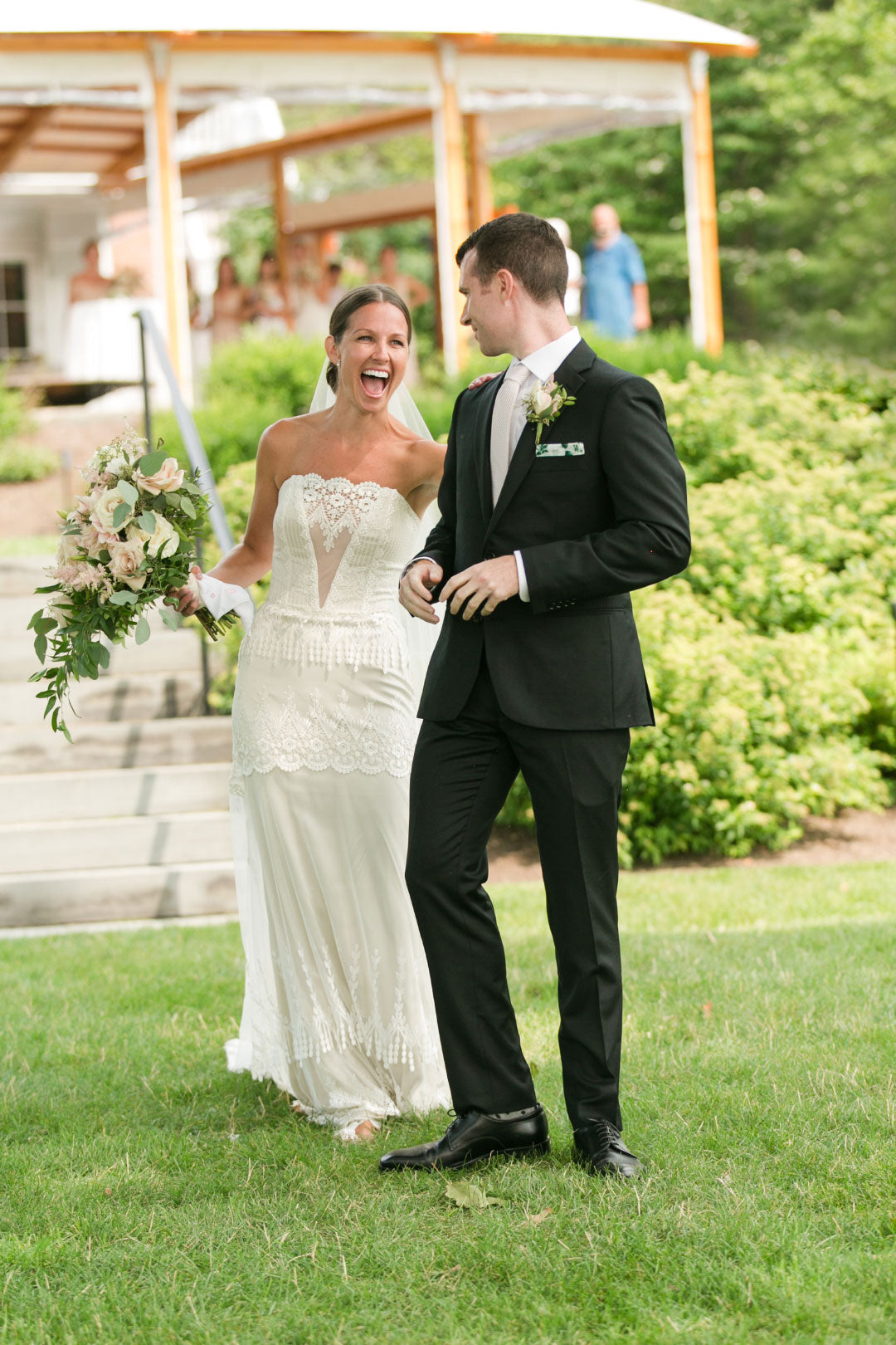 First look photo bride and groom