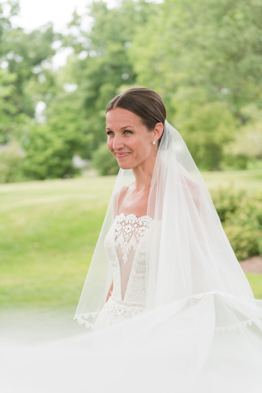 Bride in wedding veil