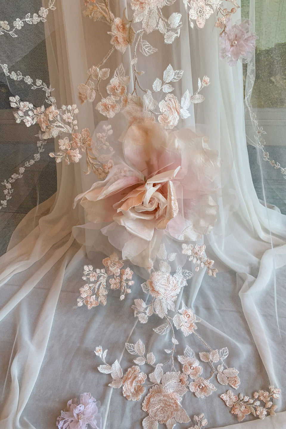 Enchanted Rose Bridal Cape Designed by Claire Pettibone