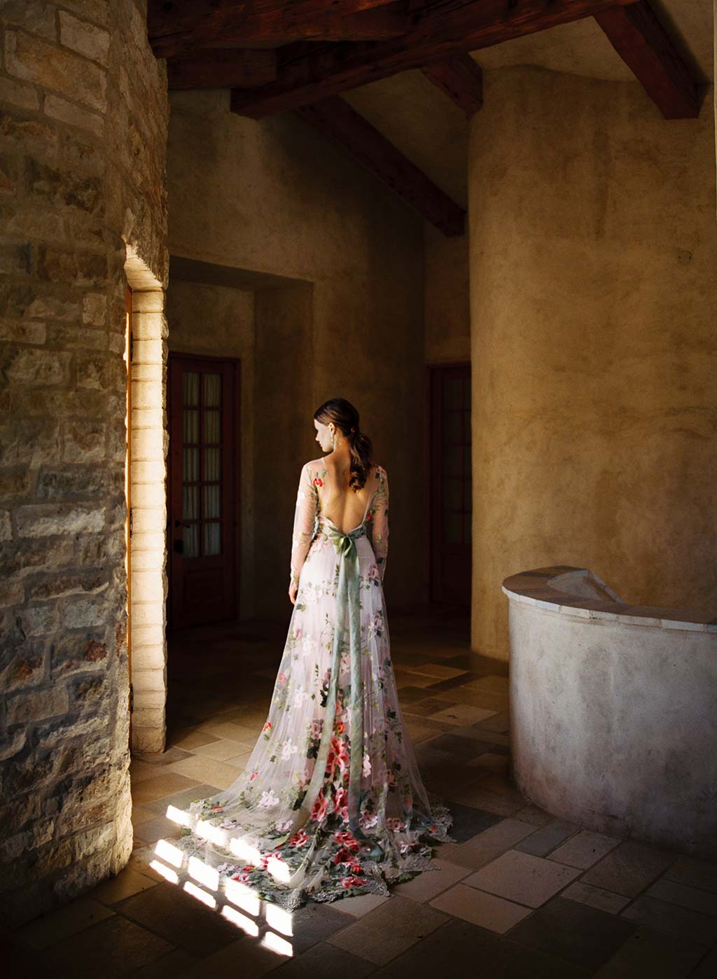 Designer wedding dress by Claire Pettibone