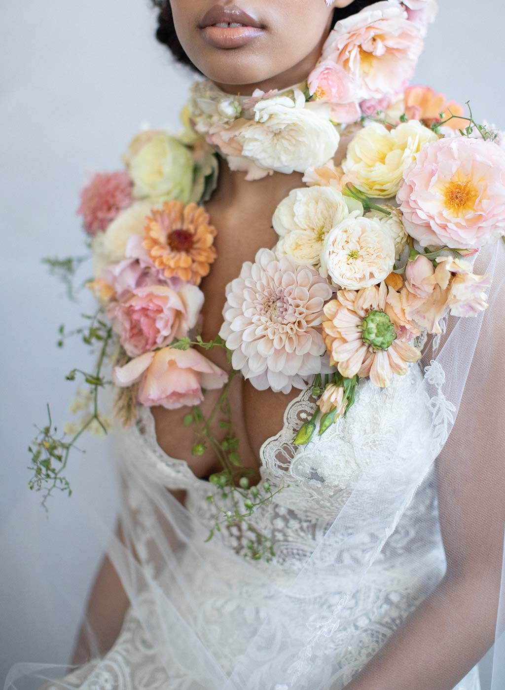 Wedding Floral arrangement on model