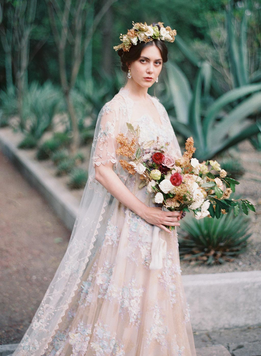 Claire Pettibone Colorful Wedding Dress Ophelia