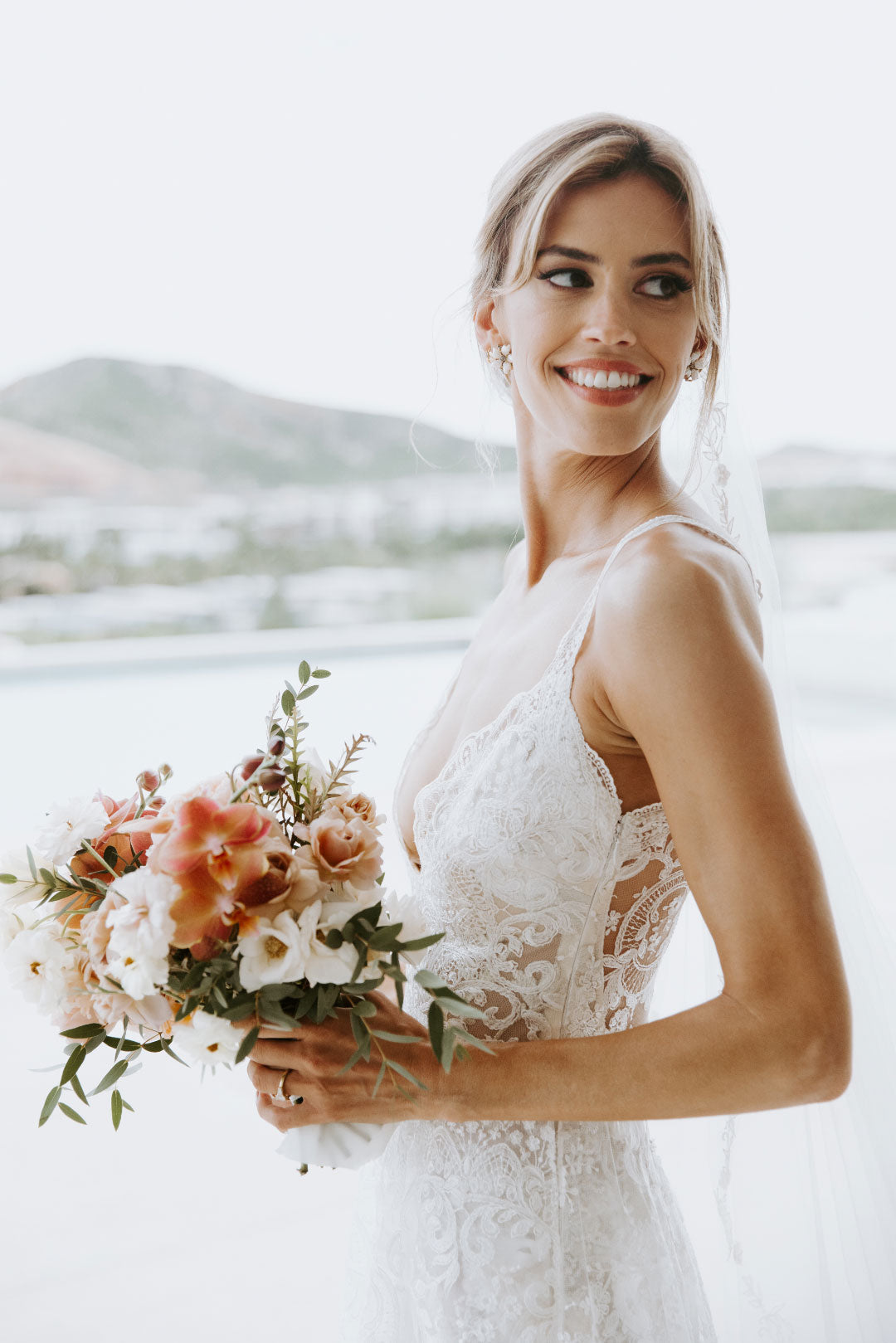 Kendall Chase in Claire Pettibone Moonlight Rose Wedding Dress