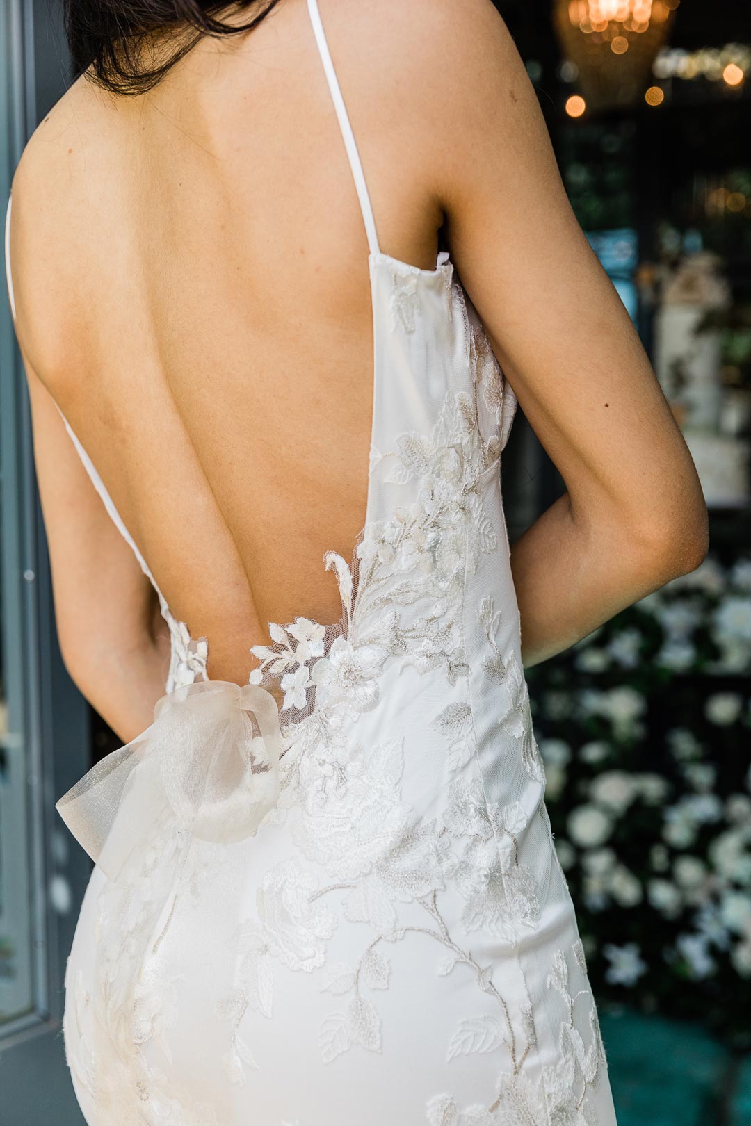 Low Back wedding dress by Claire Pettibone