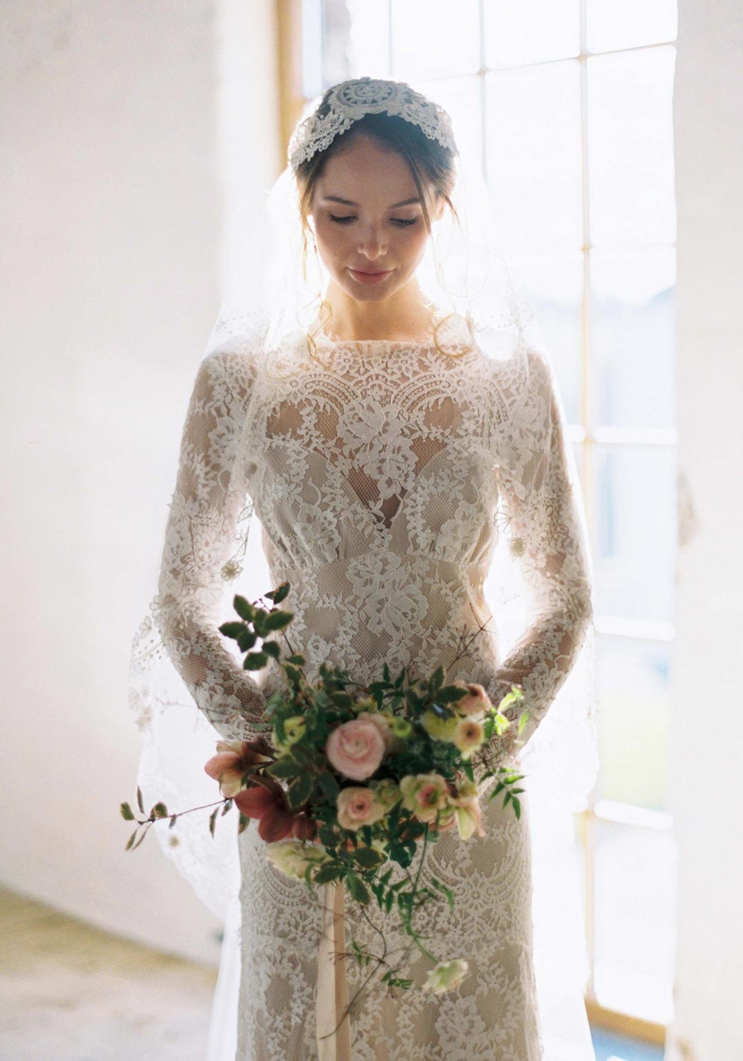 Beverly Lace Wedding Dress by Claire Pettibone