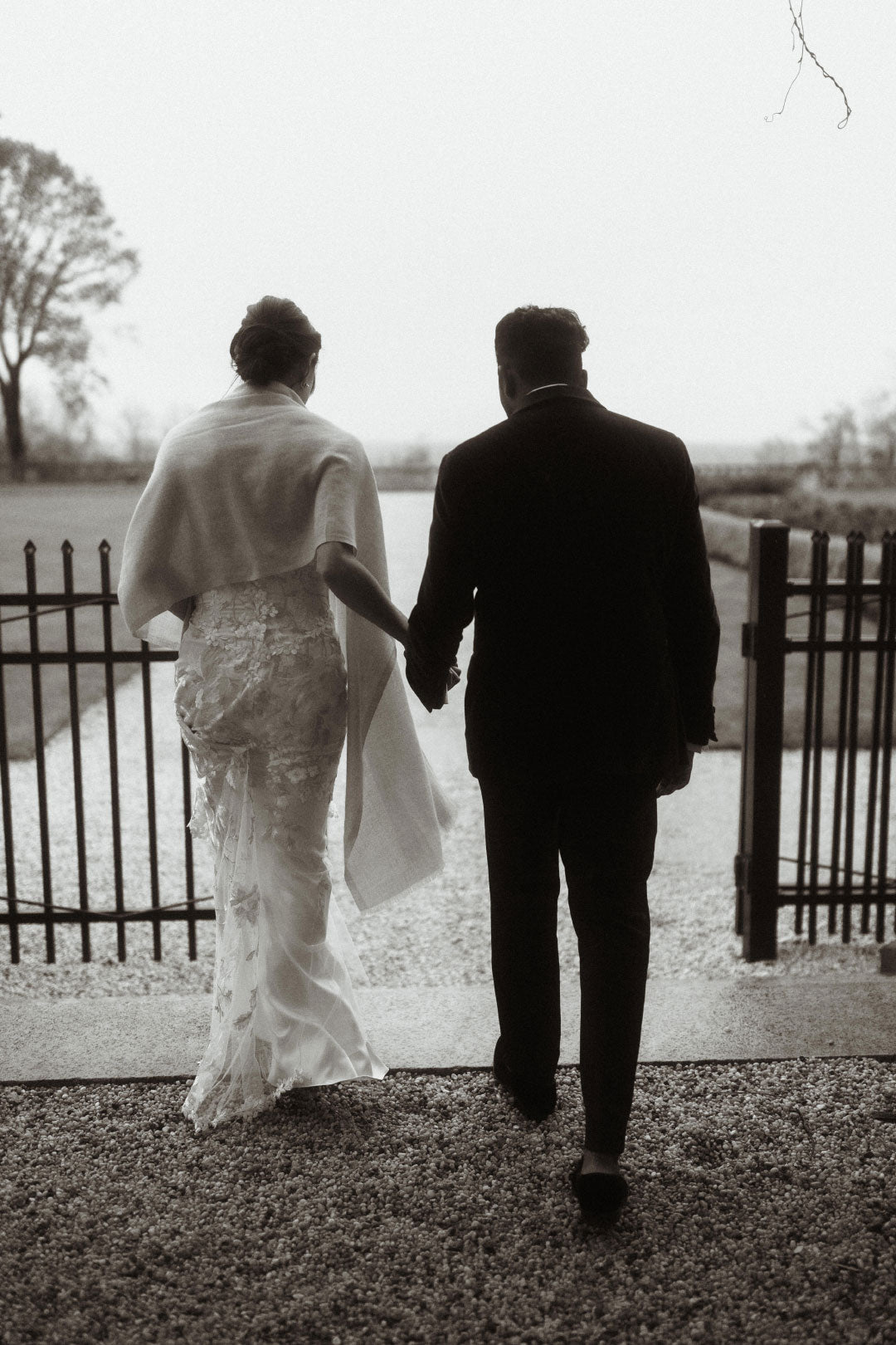 Bride and Groom leaving venue together