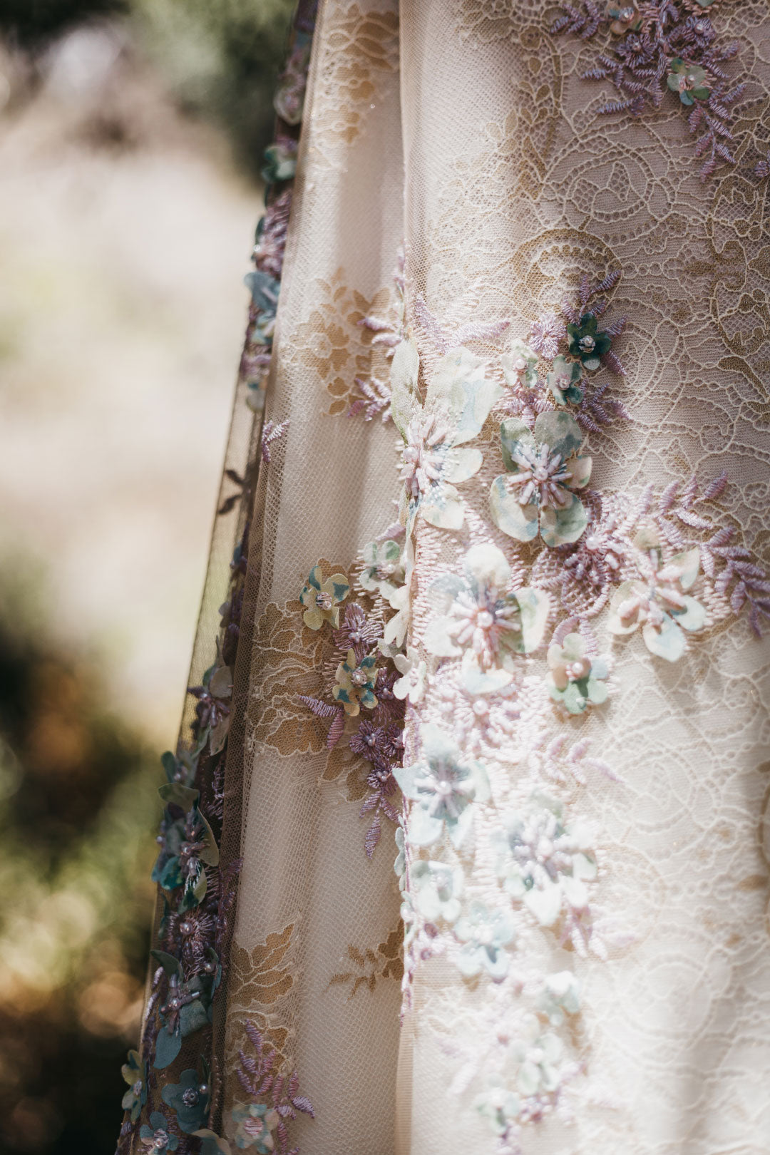 Embroidery and lace detail Ophelia Wedding Dress