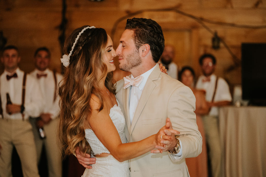 Bride and Groom dance at wedding celebration