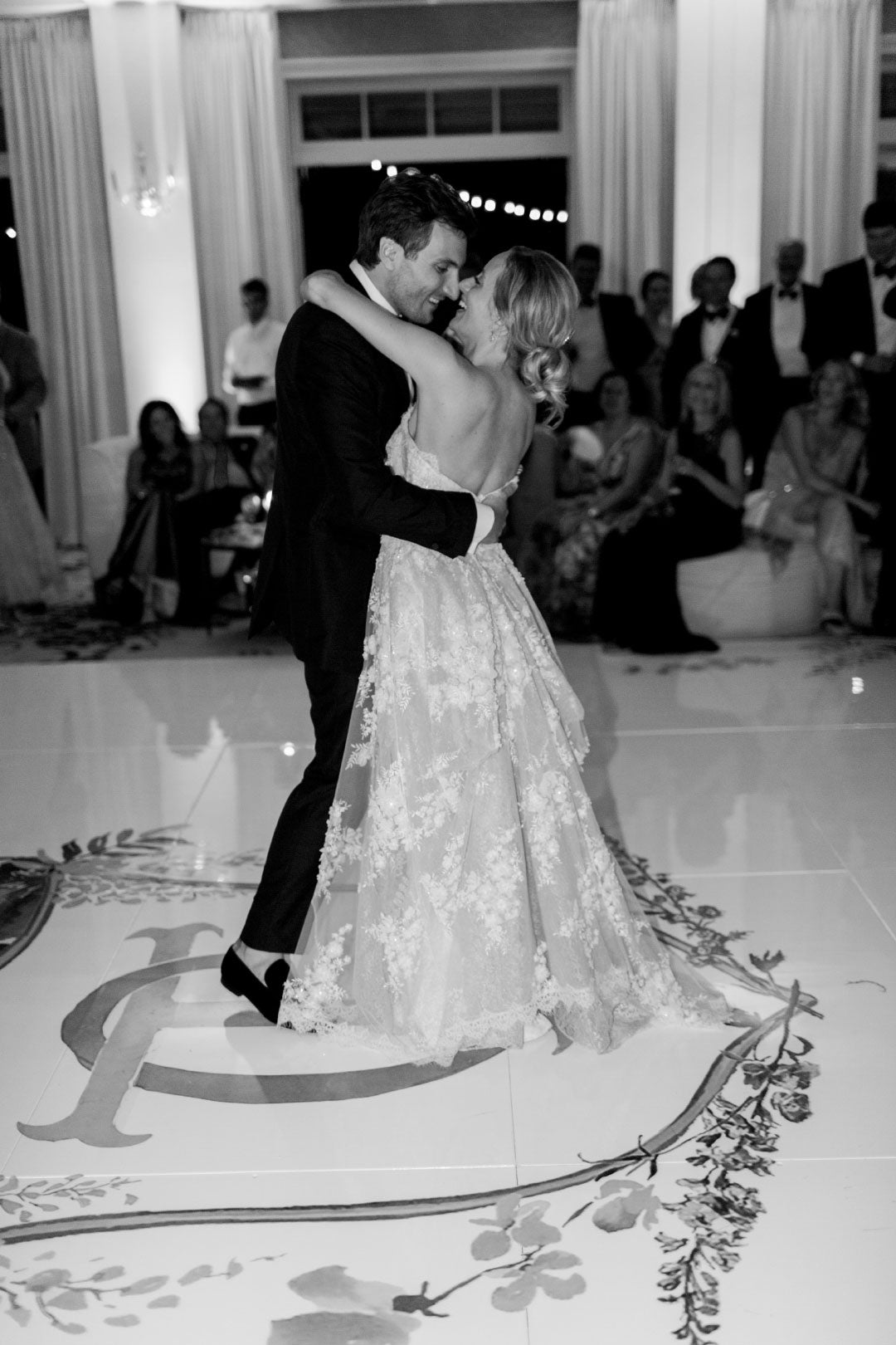 Bride and Groom Dancing at wedding party