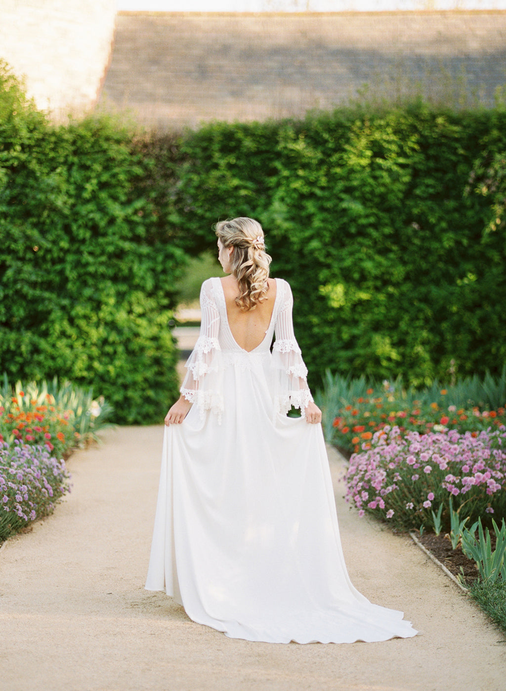 Claire Pettibone Sauvignon Wedding Dress Secret Garden Back Walk Away