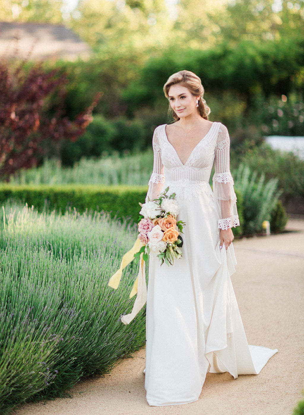 Claire Pettibone Sauvignon Wedding Dress Garden Inspiration