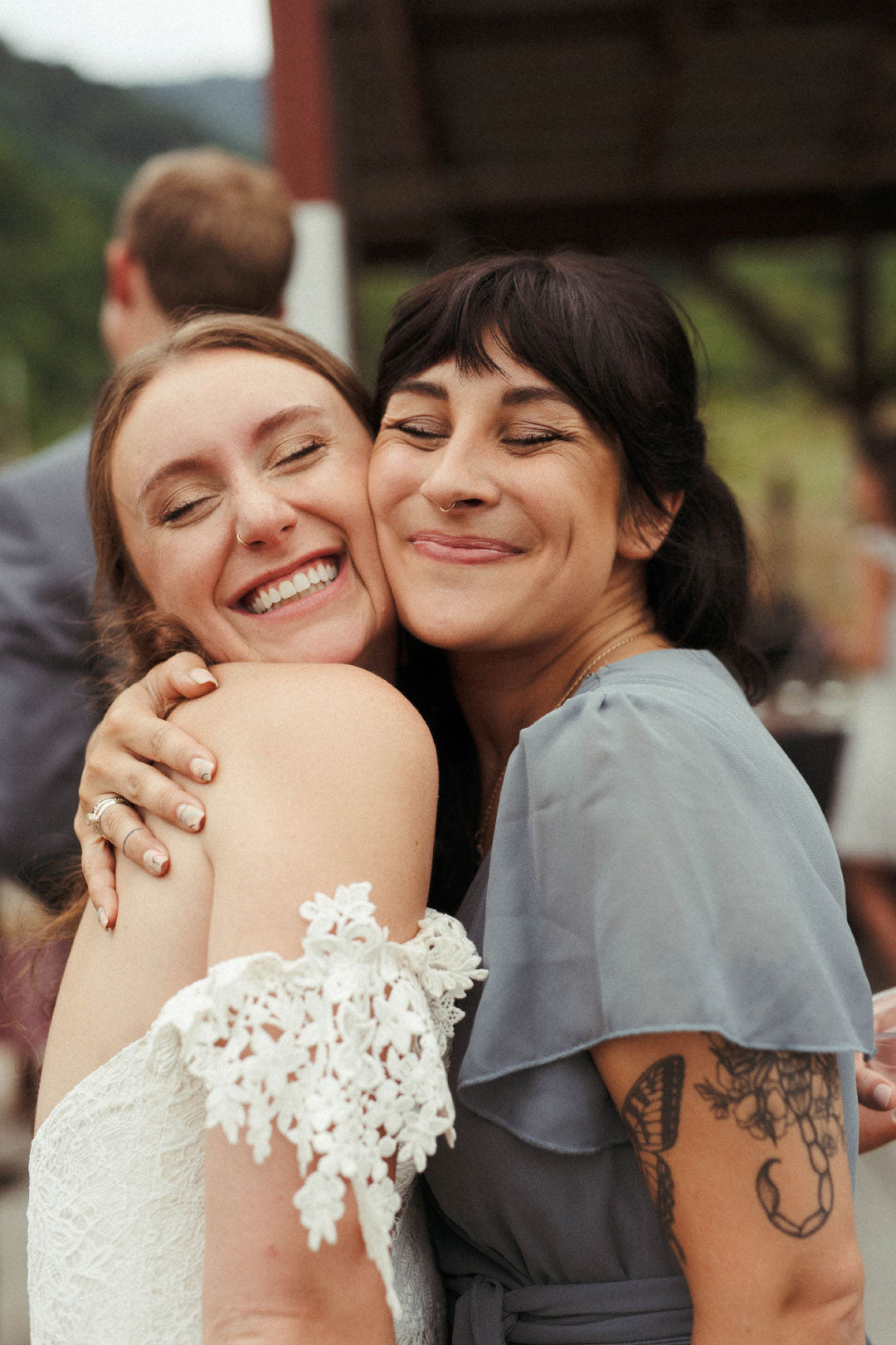 Bride with maid of honor