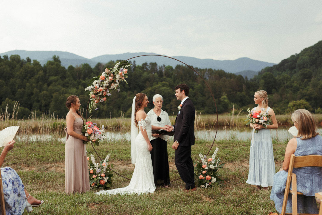 Bride and Groom Saying wedding vows