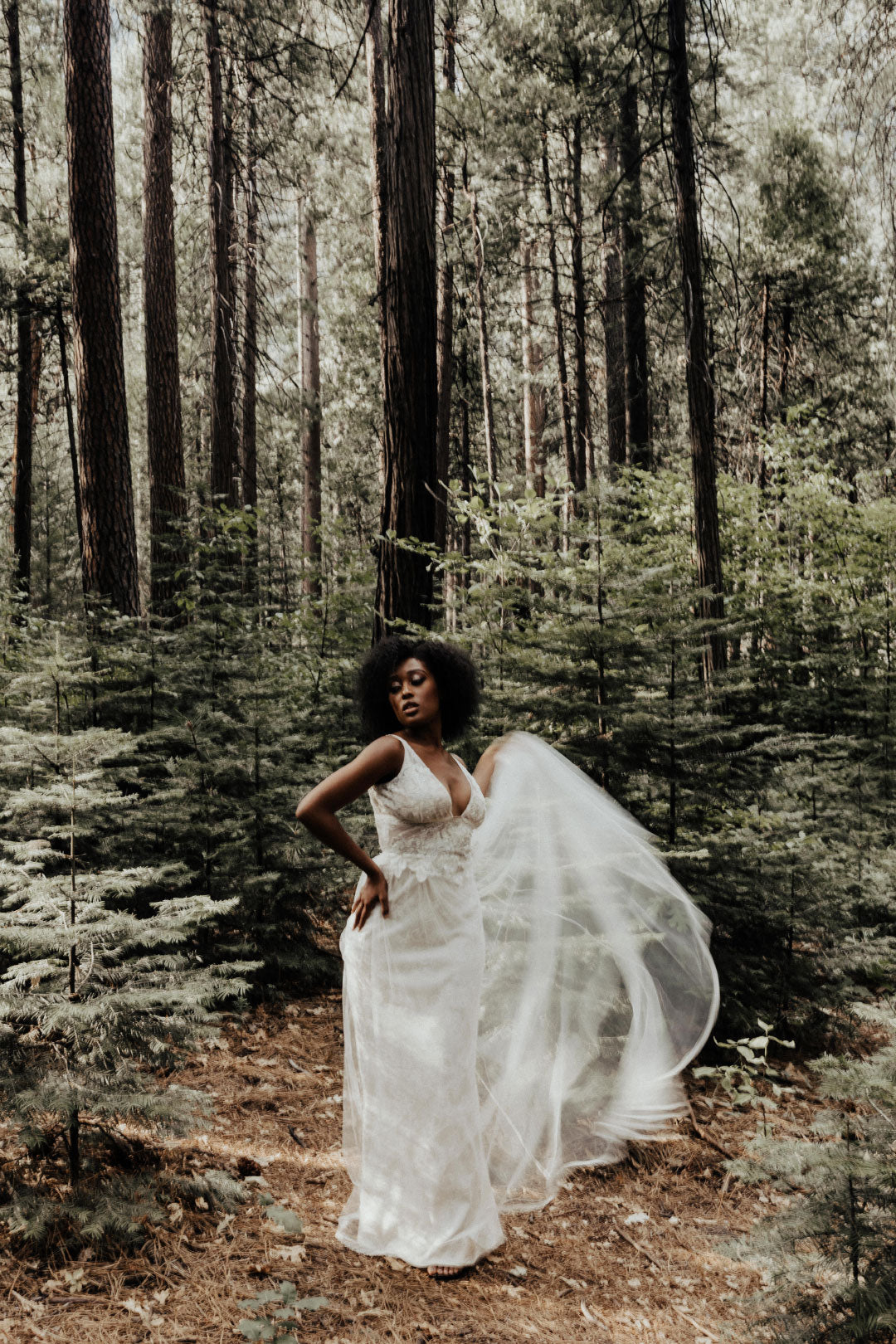 Bride in Wedding Dress Champagne by Claire Pettibone