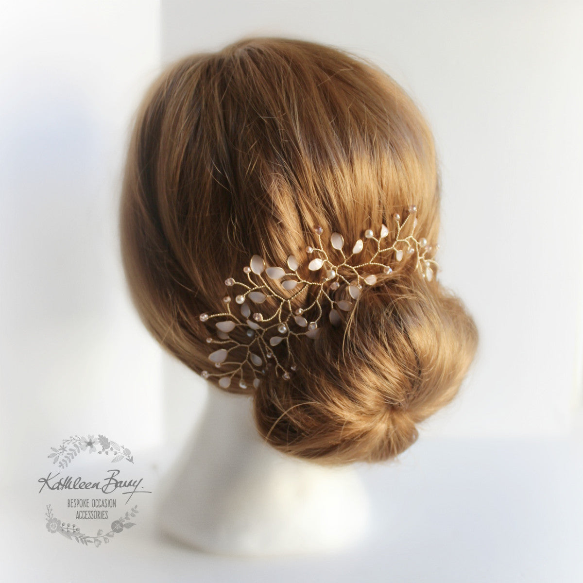 rose gold bridal hair accessories