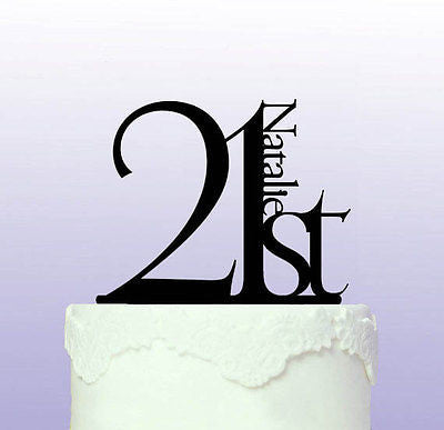 Elegant 21st Birthday Cake Topper | Personalised Cake Toppers