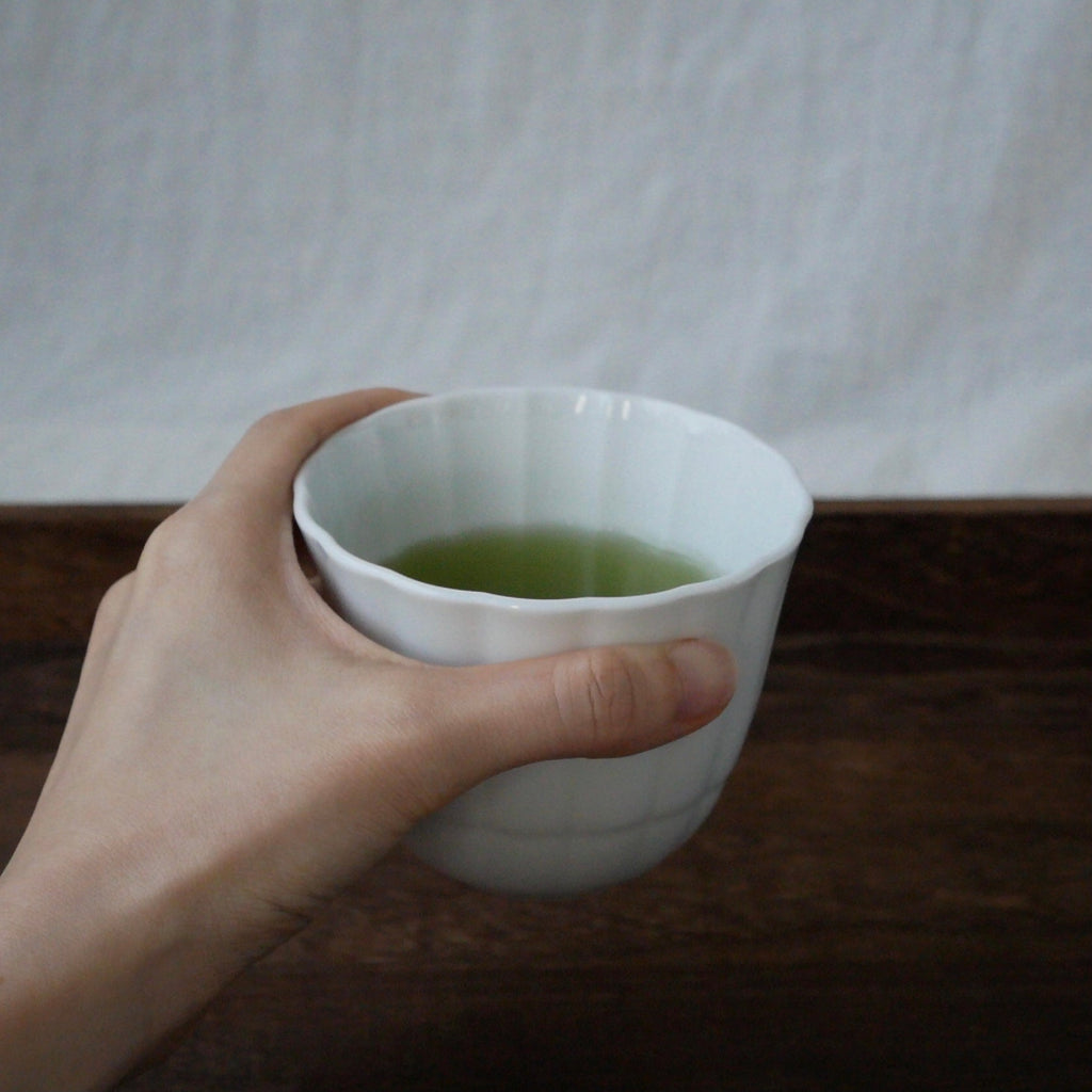 Yamani - Miyama 餐具：煎茶茶杯铃音，白色