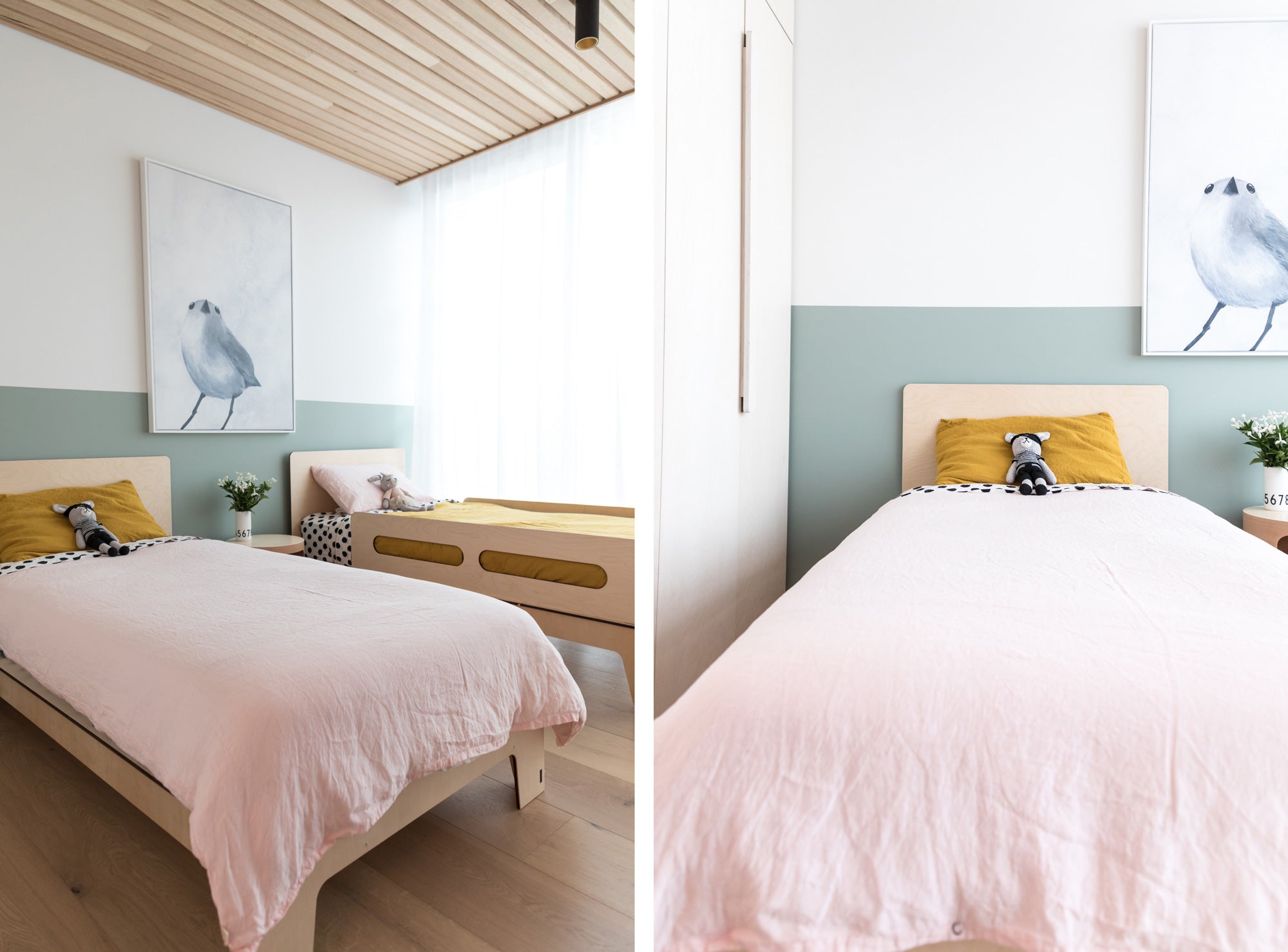 Image of The Singolo Single Bed and Sleigh Bed by Plyroom styled by Hide and Sleep
