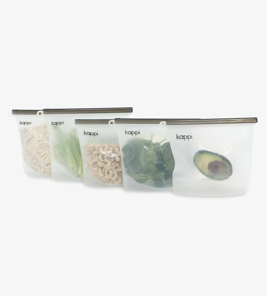 Kappi Reusable Silicone Ziplock Bags