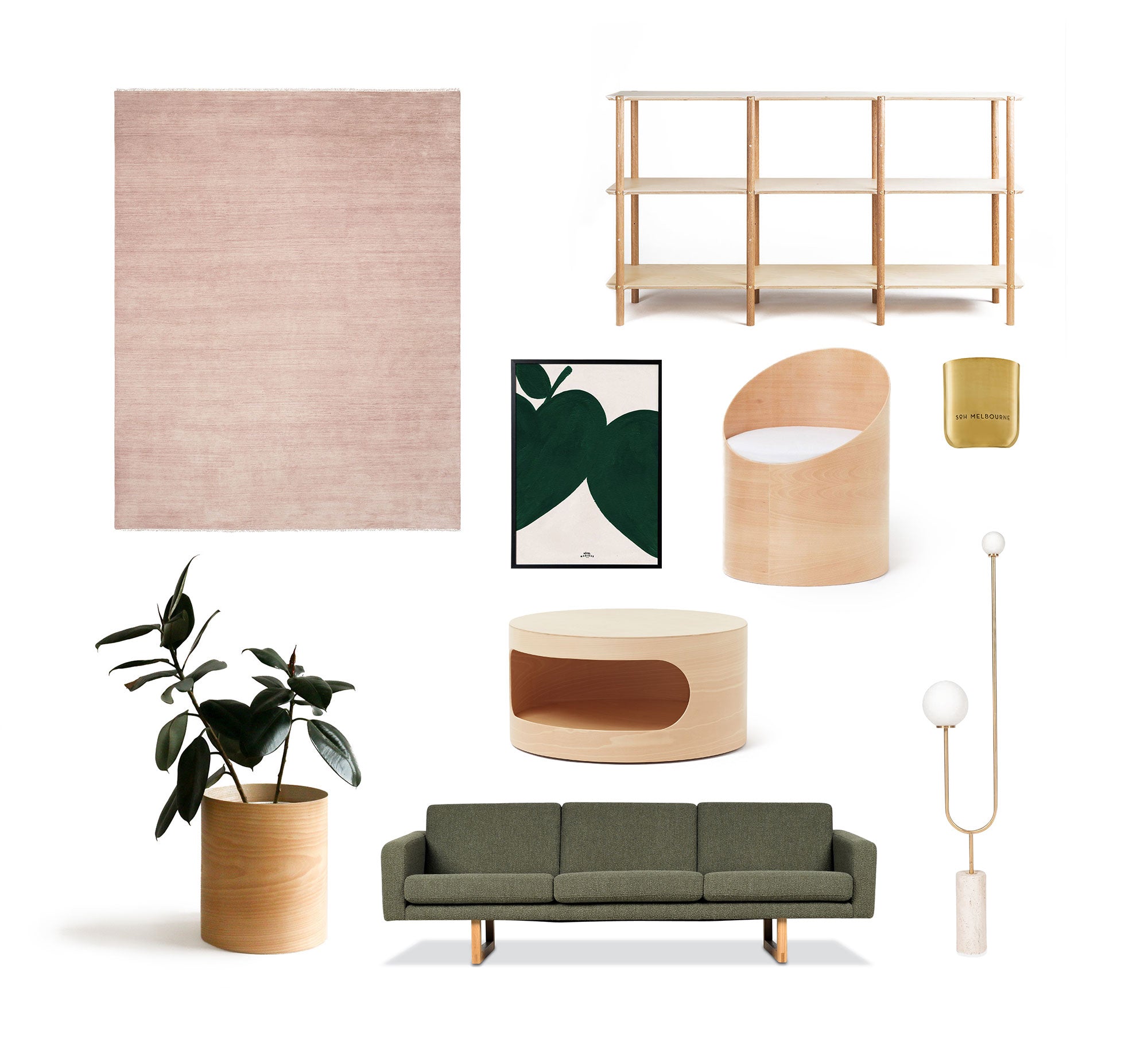 Modern Times and Armadillo & Co in a Luxury Interior Mood Board