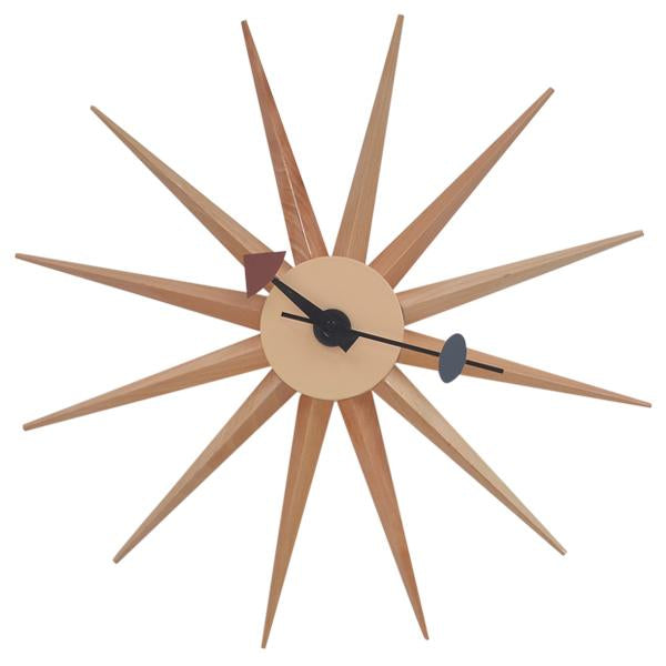 Natural Sunburst Wall Clock