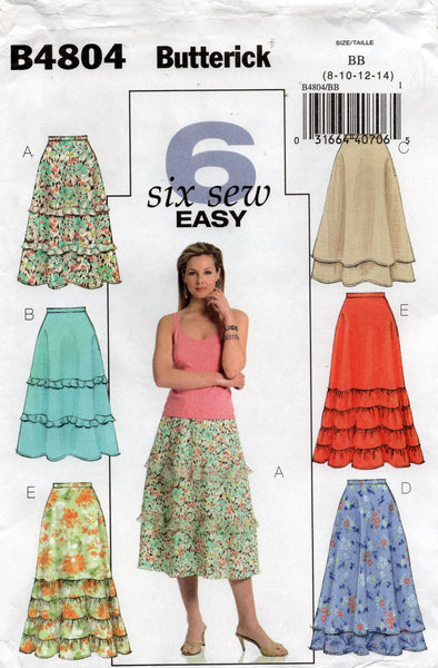 Butterick B4804 Womens 6 EASY Skirts 