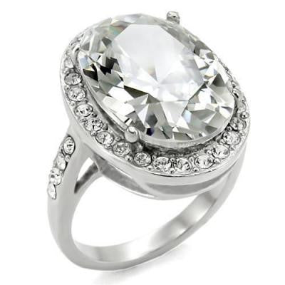 Bague CZ en stainless steel