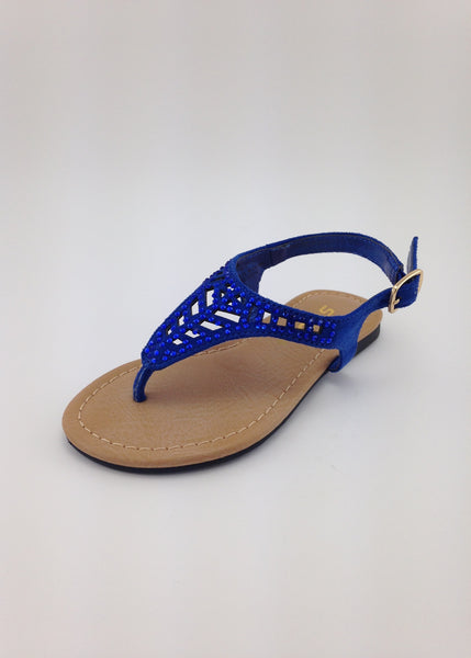 girls blue flip flops