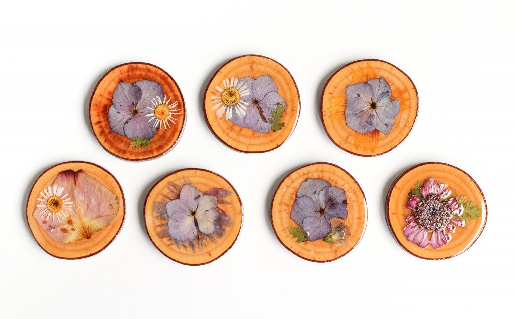 Pressed Flower Coasters by The Crafted Life