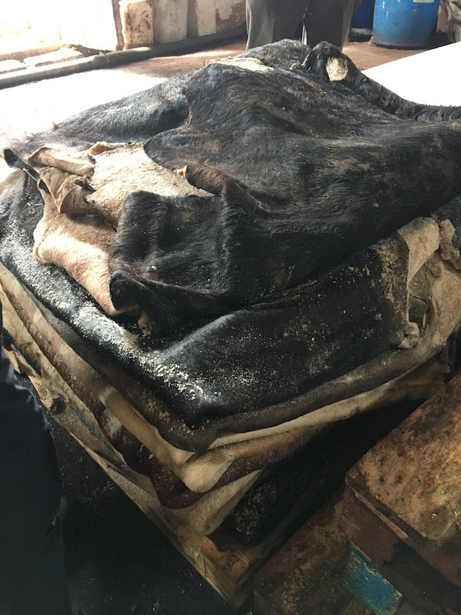 Salted hides - Oak Bark Leather Tannery in Britain