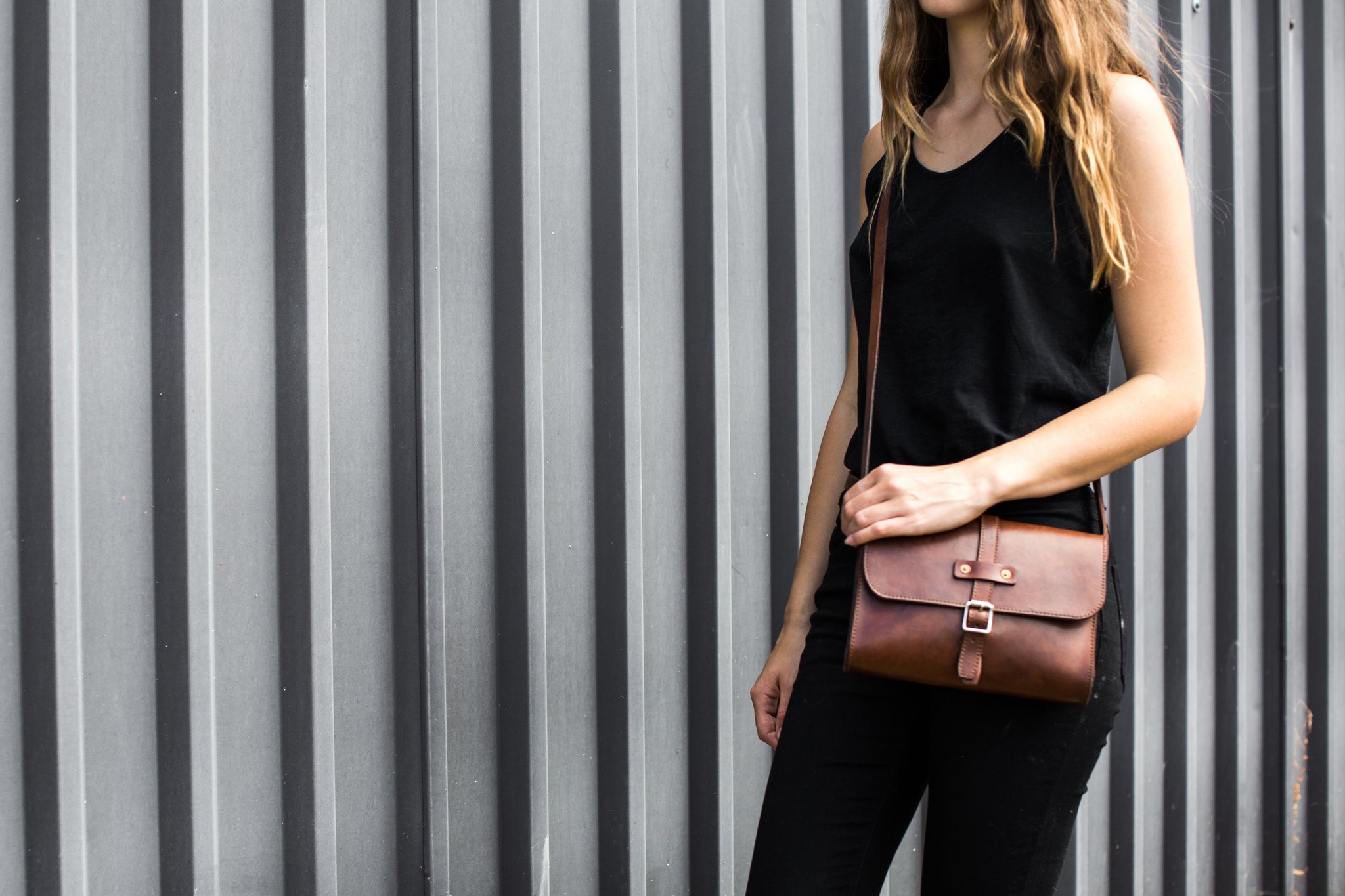 Midi Baja Leather Travel Bag by Tanner Bates