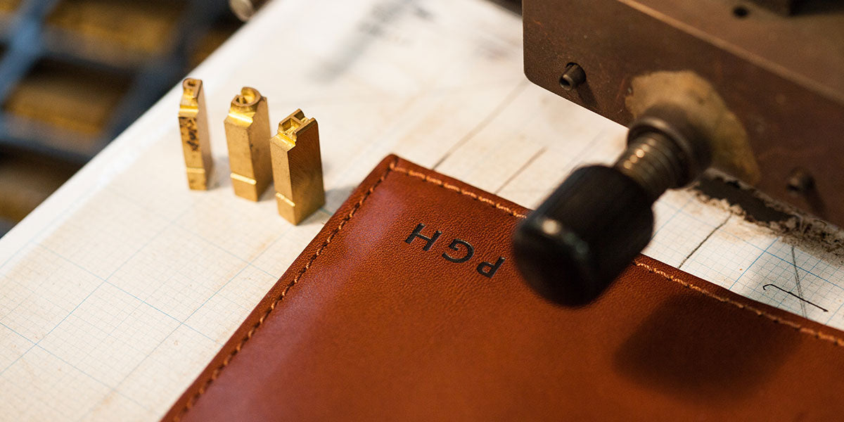 Personalised leather work by Tanner Bates