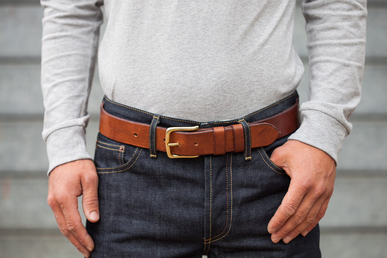 Oak Bark Tanned Leather Belt by Tanner Bates