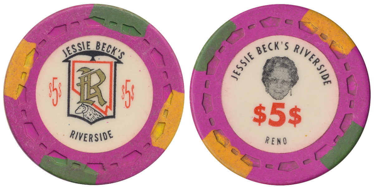Great Collectible Item * Jessie Beck's Riverside Reno Nevada $1 Casino Chip 