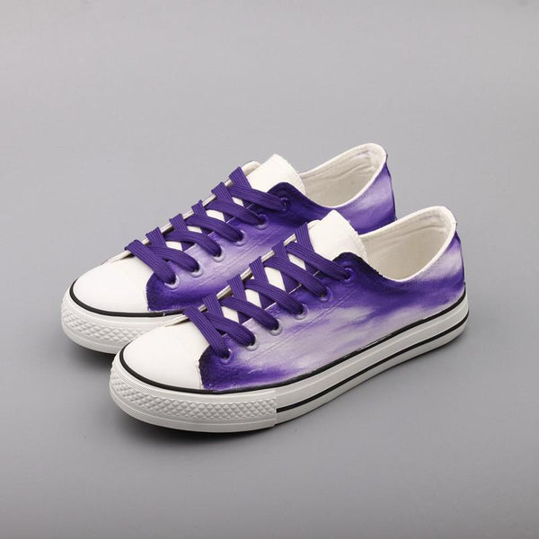 custom purple shoes