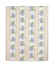 french linen rectangle tablecloth with lavender design in ecru