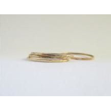 Finerrings - 14k gold filled hammered stacking ring 18 gauge wire