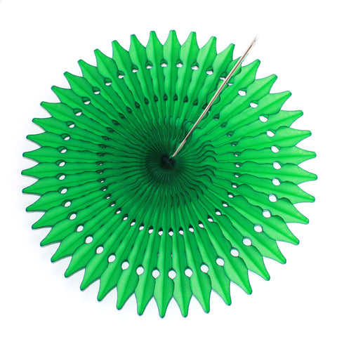 21" Emerald Green Tissue Fan