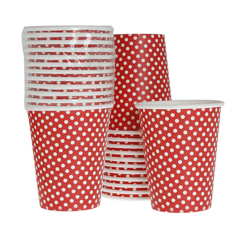 Cups – Red Polka Dot