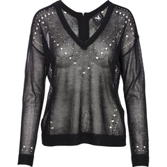 Black blouse in light knit 5506 NÜ