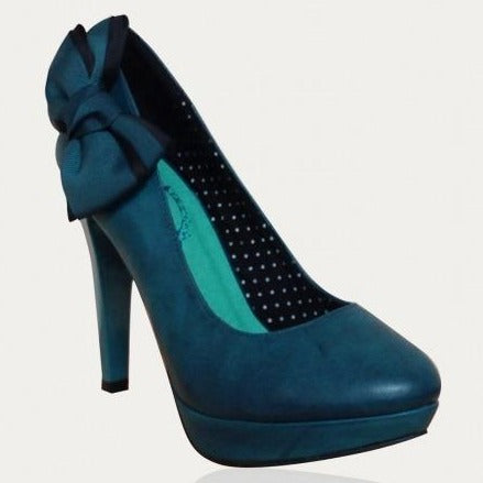 teal blue high heels