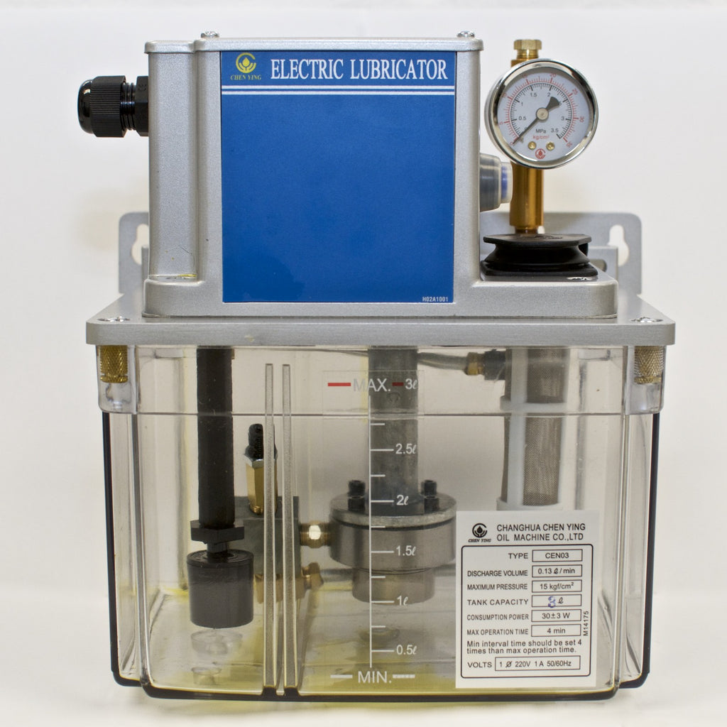 pressure lubricator lubrication 220vac relief unit liter electric