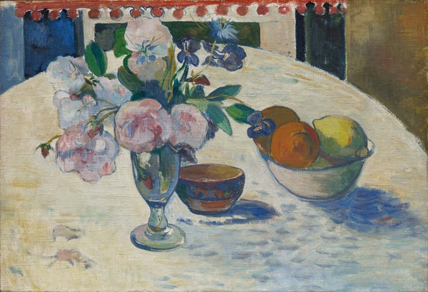 Paul Gauguin, Flowers and a Bowl of Fruit on a Table, 1894