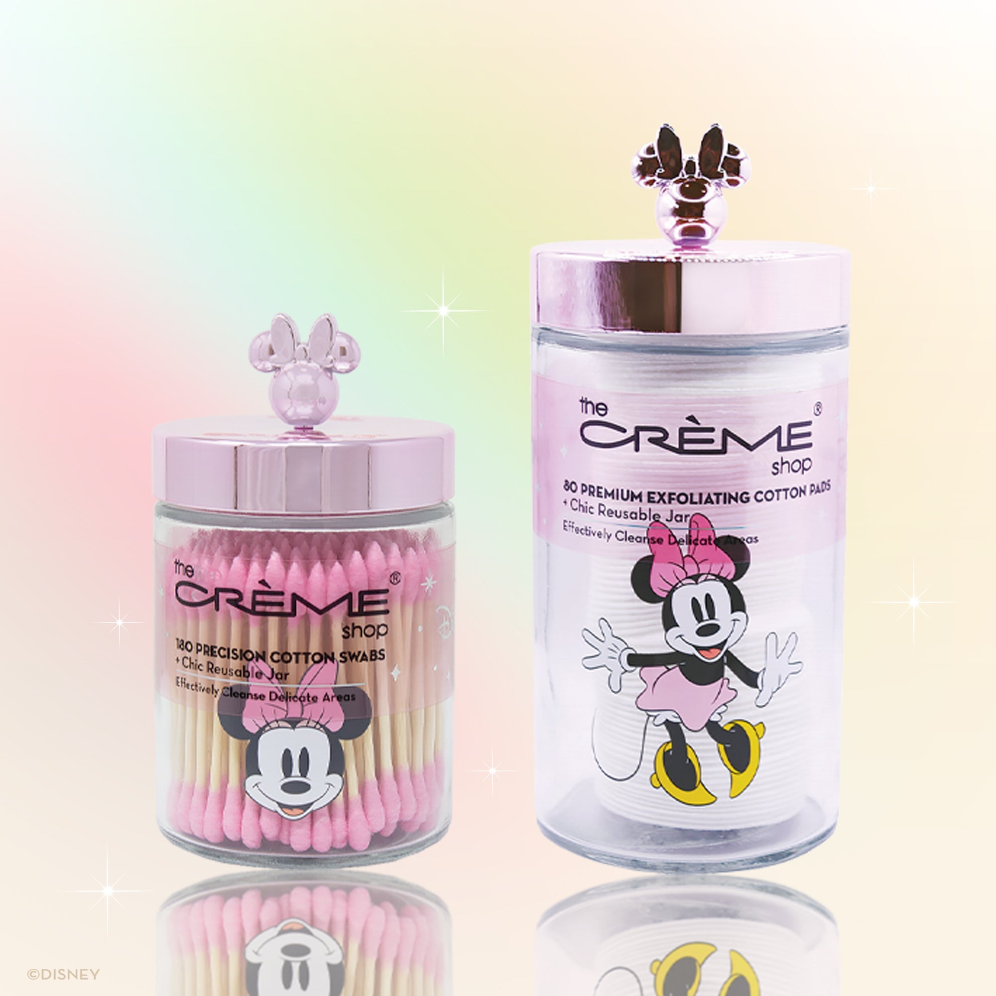 Disney Minnie Mouse Reusable Glass Jar Set