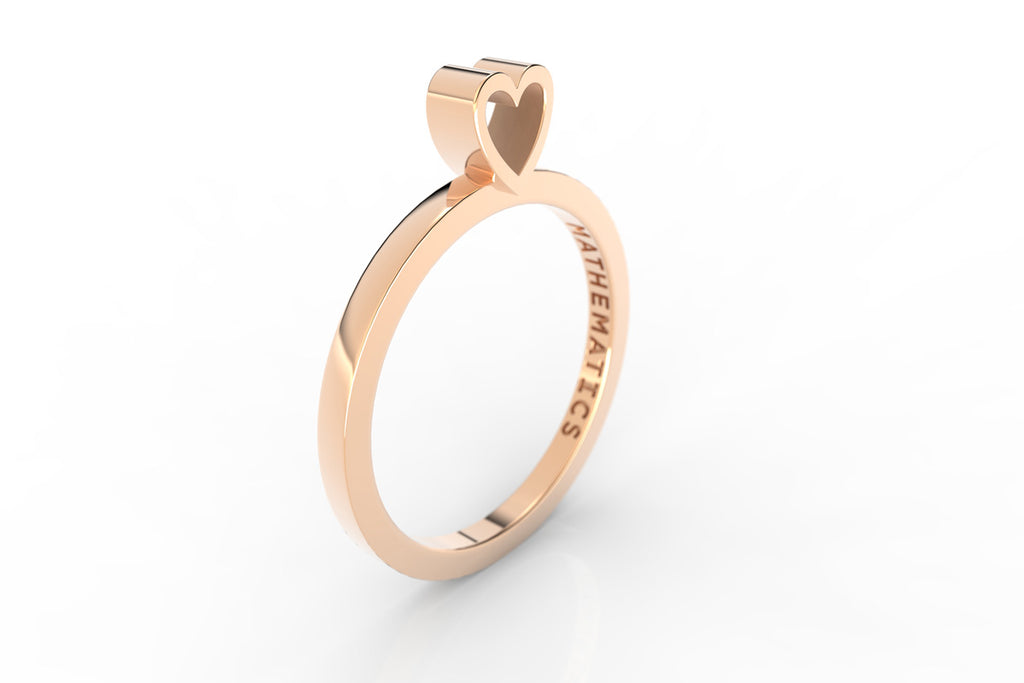 A rose gold Heart ring