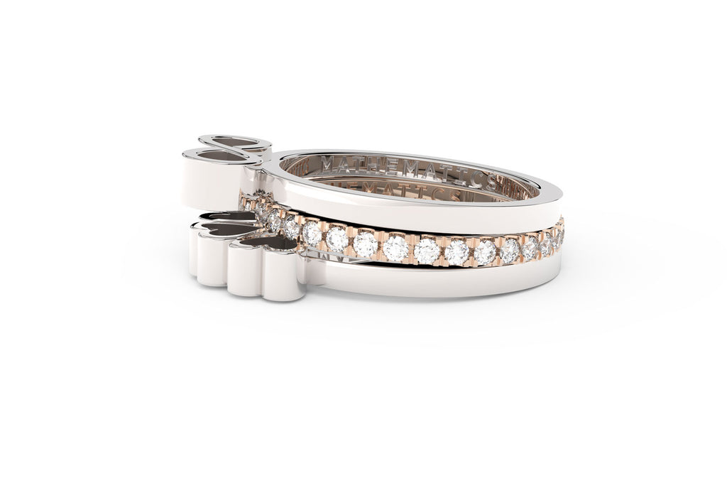 Mathematics ring stack adding sparkle to your look with three rings one    