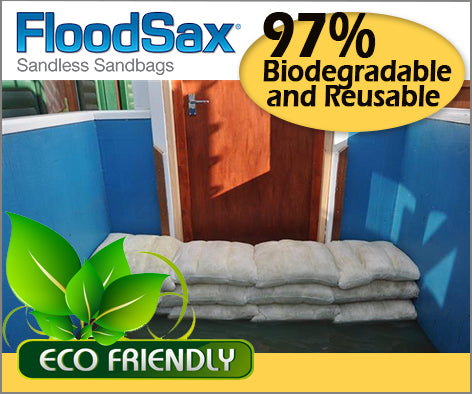 floodsax flood sacks are reusable sandbags and are biodegradable
