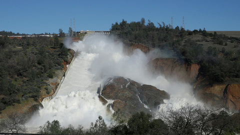 oroville dam flooding february 2017