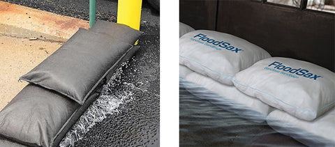 quick dam floodsax sacks flood bags sandless sandbag alternative comparison